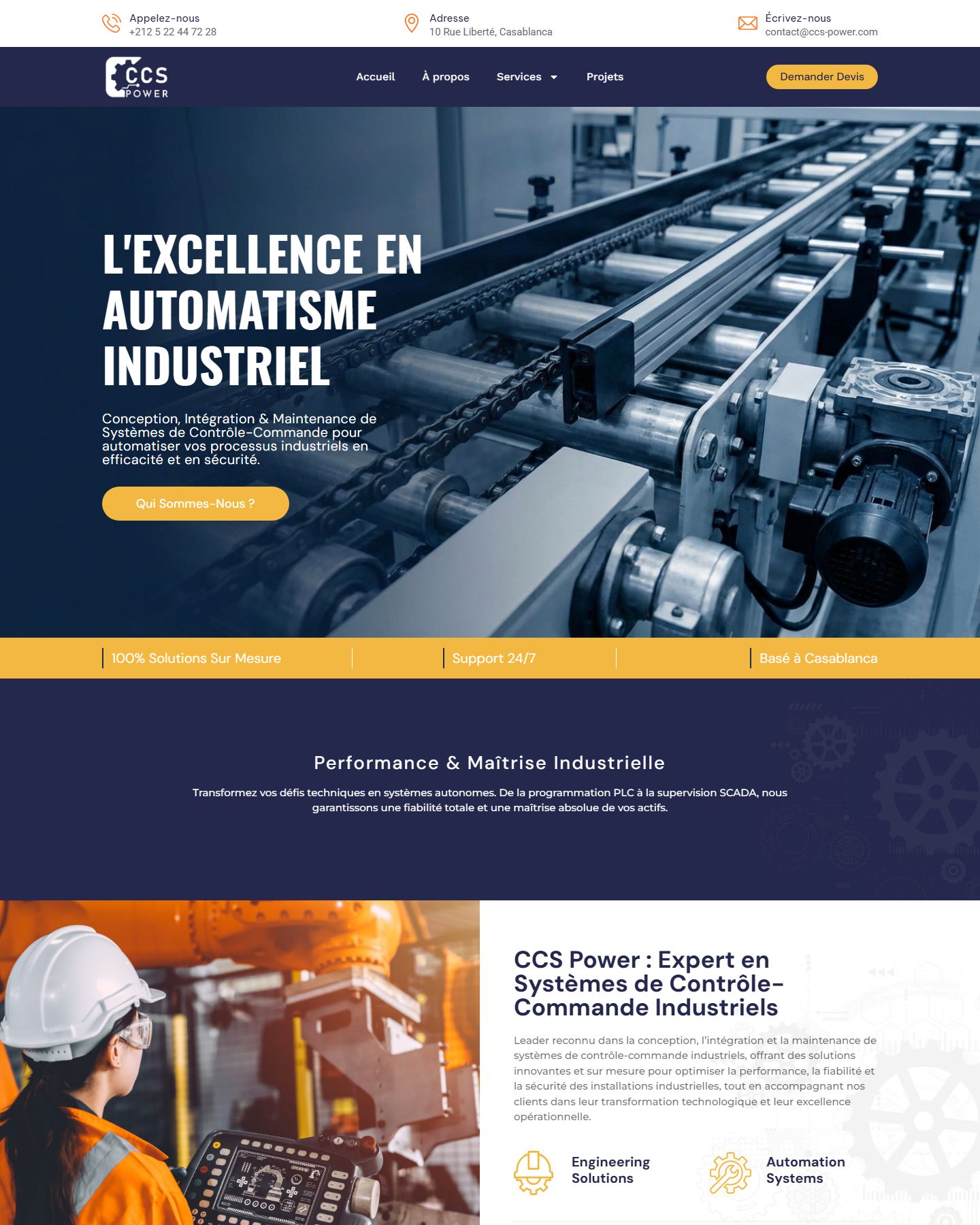 CCS Power industrial automation website homepage