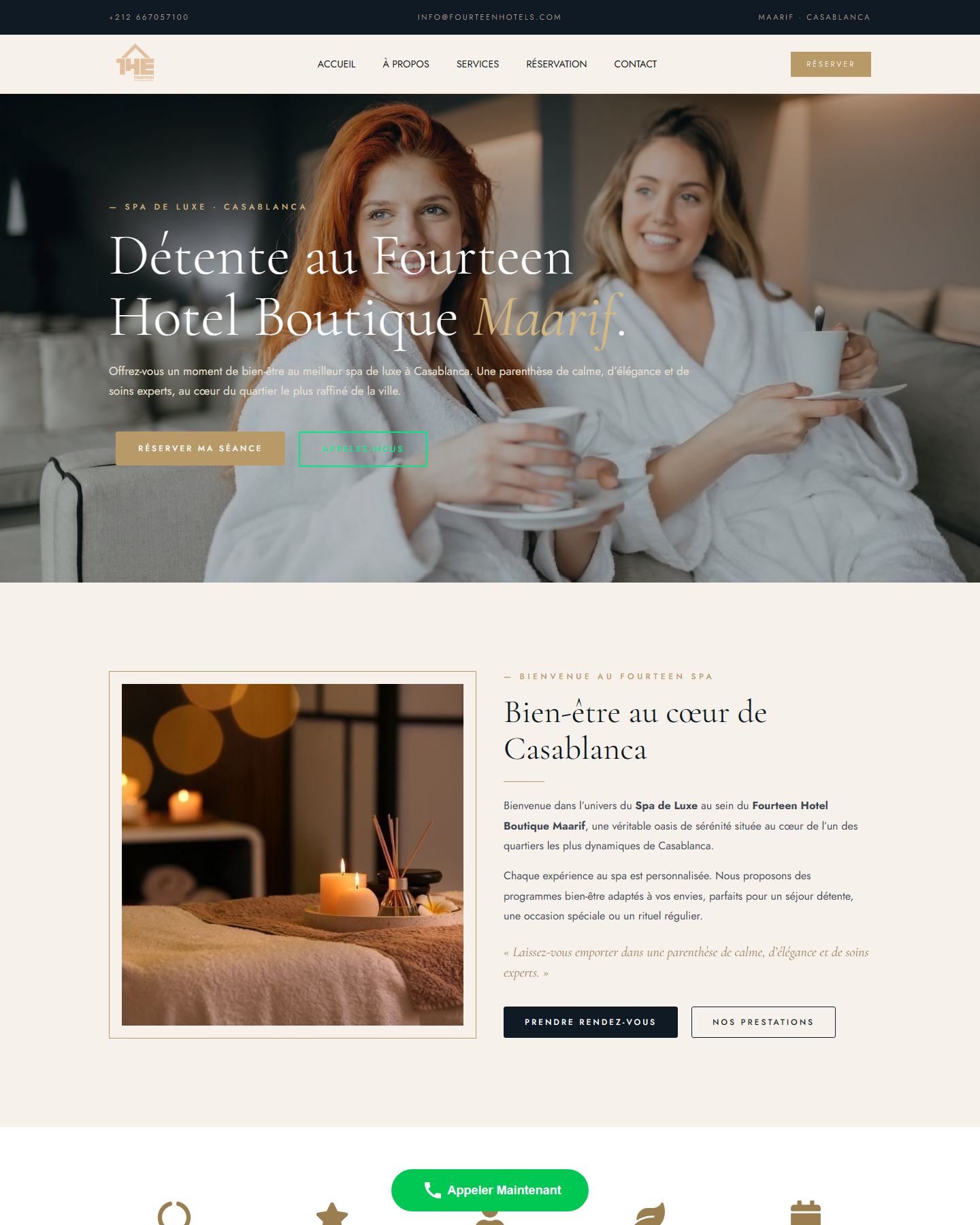 Fourteen Spa project screenshot
